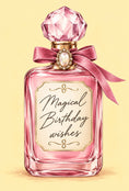 Load image into Gallery viewer, Pink Crystal Perfume Bottle Magical Birthday Card for Her

