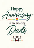 Load image into Gallery viewer, Rainbow Heart Dad Design Anniversary Card for Him
