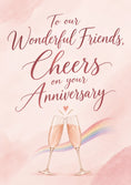 Load image into Gallery viewer, Rainbow Champagne Toast LGBTQ+ Anniversary Card
