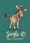 Load image into Gallery viewer, Funny Jingle It Donkey Christmas Bells Birthday Card
