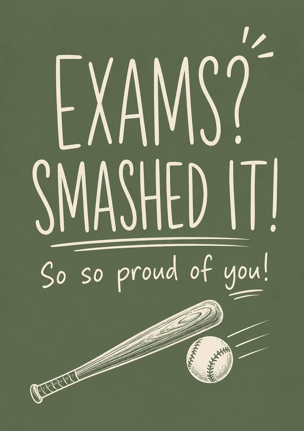 Exams - Personalised Card — with punch holes