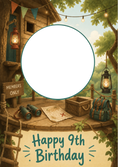 Load image into Gallery viewer, Birthdays - Personalised Card — with punch holes
