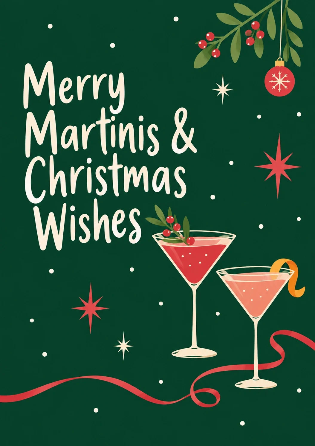 Christmas - Personalised Card — with punch holes