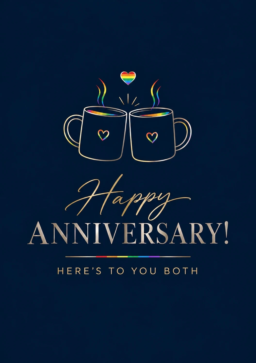 Anniversary - Personalised Card — with punch holes