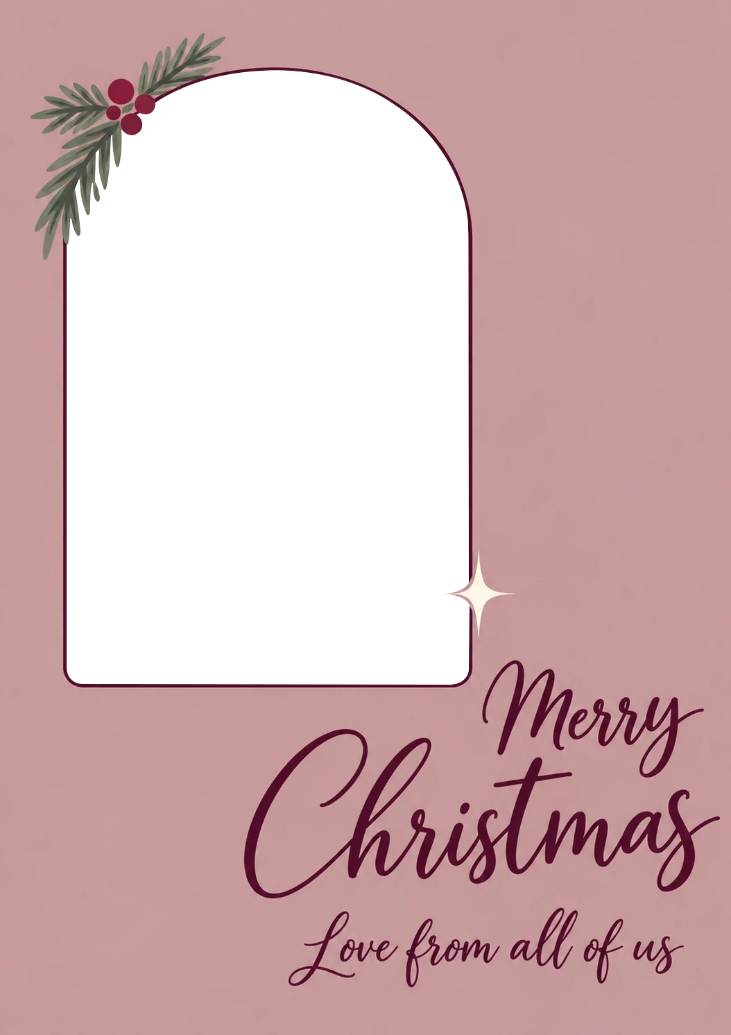 Christmas - Personalised Card — with punch holes