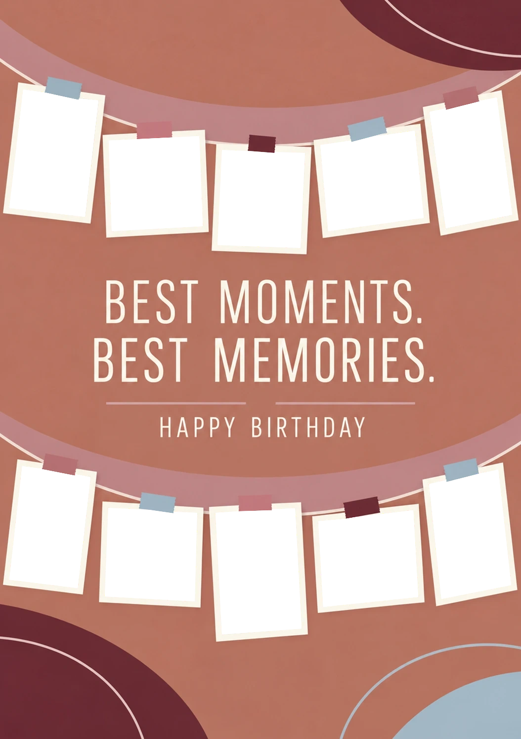 Birthdays - Personalised Card — with punch holes