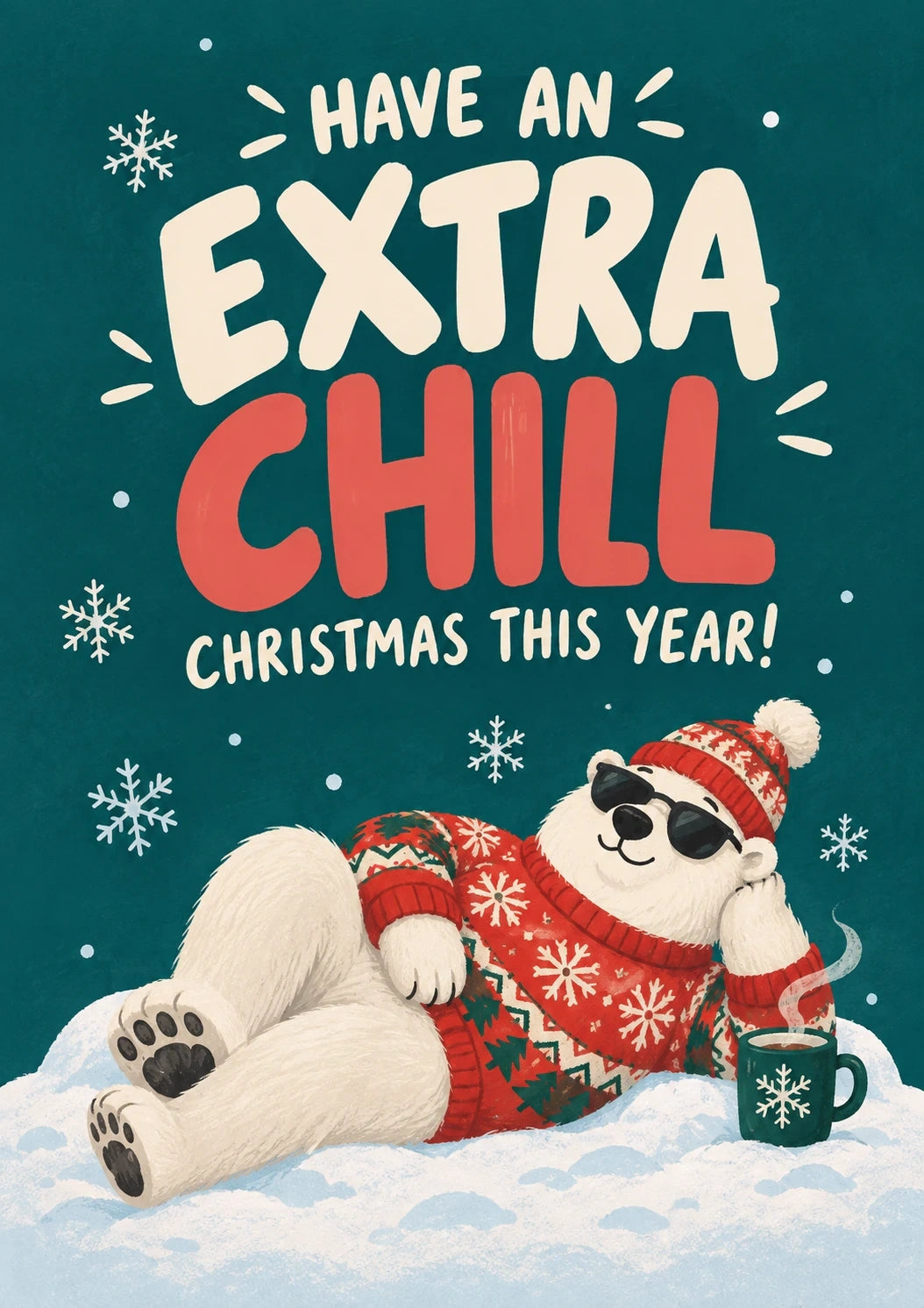 Christmas - Personalised Card — with punch holes