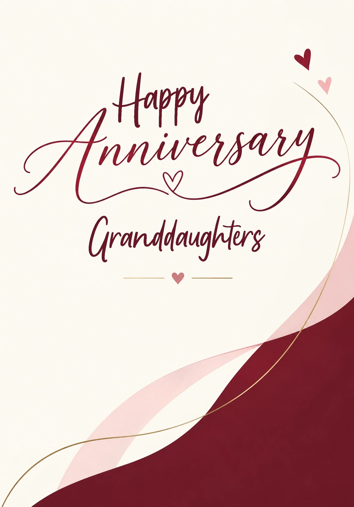 Anniversary - Personalised Card — with punch holes