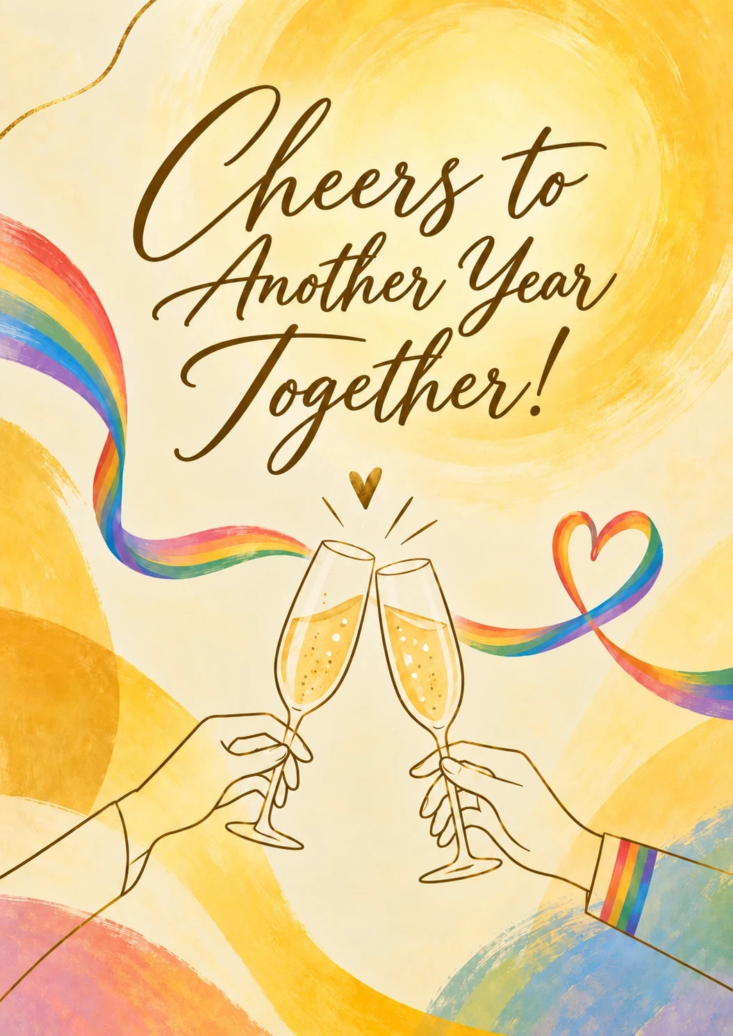 Anniversary - Personalised Card — with punch holes