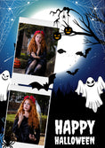 Load image into Gallery viewer, Spooky Ghosts and Bats Photo Upload Halloween Card
