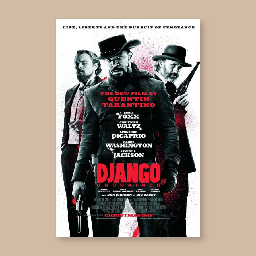 Django Unchained A3 Movie Poster – Satin Paper