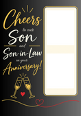 Load image into Gallery viewer, Cheers to Our Son and Son-in-Law Photo Upload Anniversary Card

