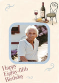 Load image into Gallery viewer, Italian Wine and Cheese 85th Photo Upload Birthday Card
