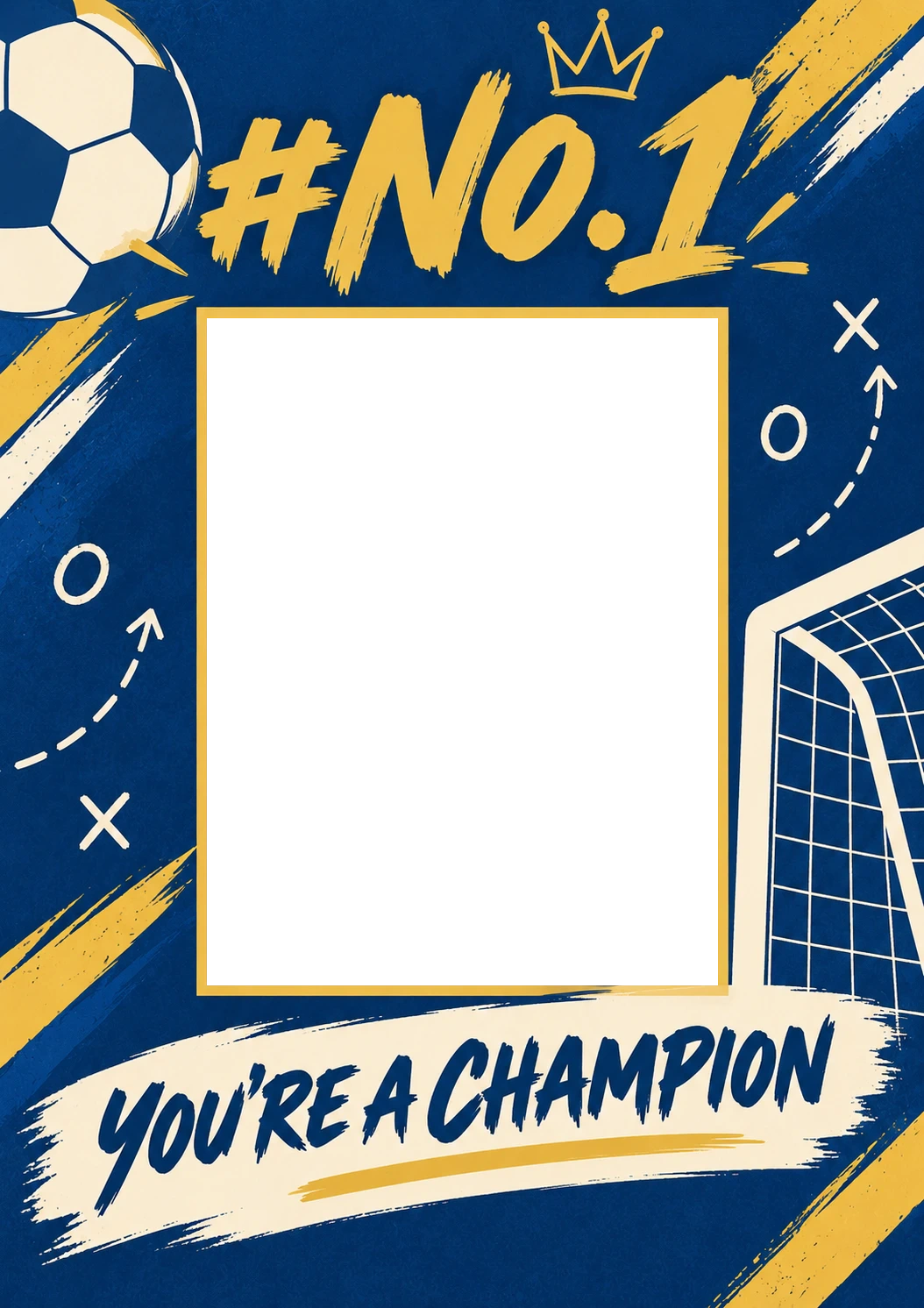 #No.1 Champion Football Photo Upload Birthday Card