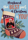 Load image into Gallery viewer, Husband Best Part of Christmas Photo Upload Christmas Card for Him
