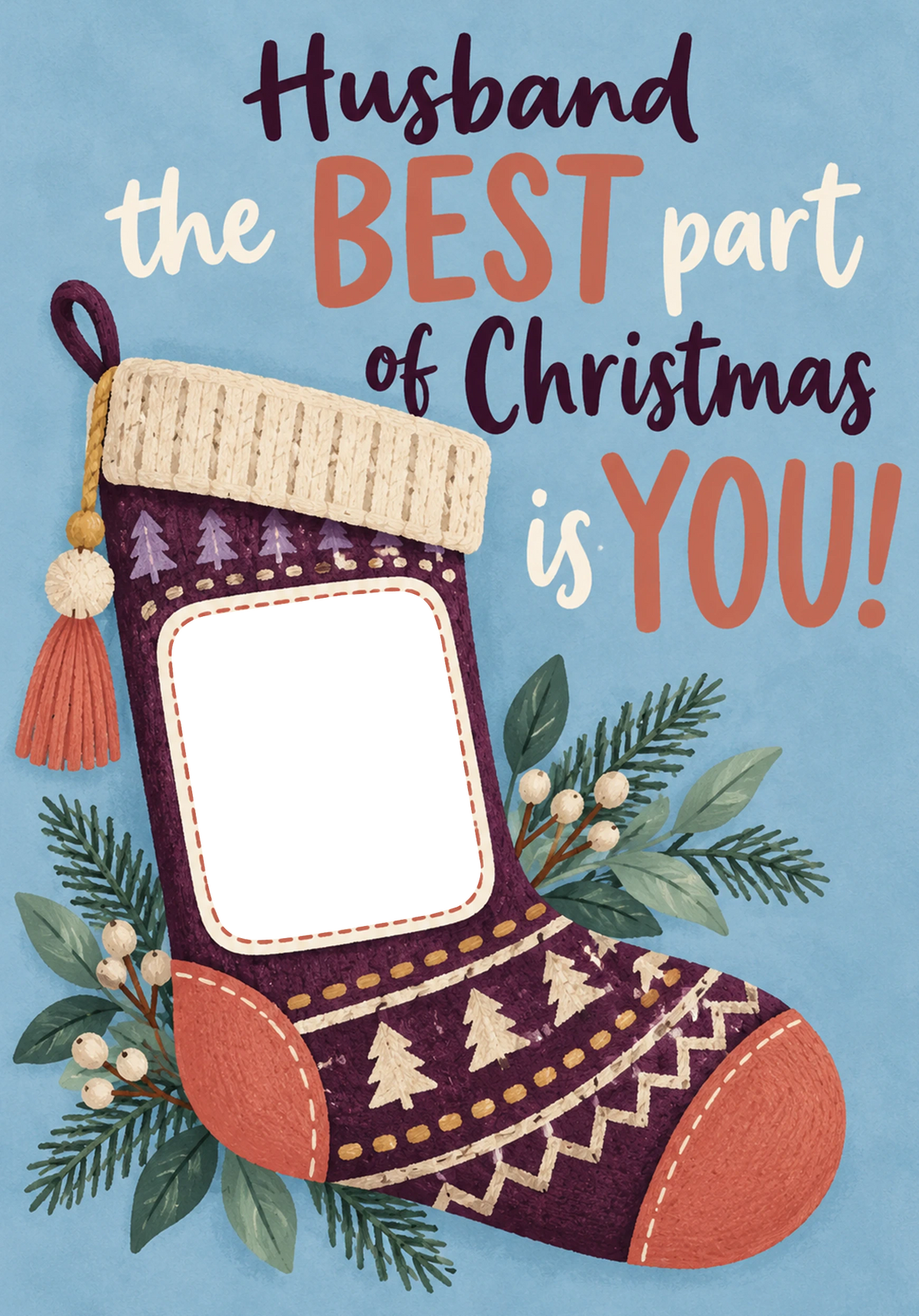 Husband Best Part of Christmas Photo Upload Christmas Card for Him