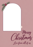 Load image into Gallery viewer, Dusty Rose Holly Sprig Photo Upload Christmas Card
