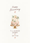 Load image into Gallery viewer, Floral Wedding Cake Anniversary Card for Daughter & Son-in-Law
