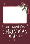 Load image into Gallery viewer, All I Want for Christmas Photo Upload Birthday Card

