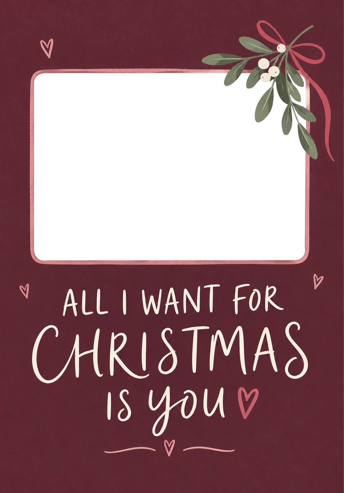 All I Want for Christmas Photo Upload Birthday Card