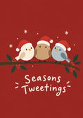 Load image into Gallery viewer, Funny Seasons Tweetings Birds on Branch Christmas Card
