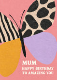 Load image into Gallery viewer, Colourful Butterfly Pattern Mum Birthday Card for Her
