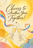 Load image into Gallery viewer, Rainbow Champagne Toast LGBTQ+ Anniversary Card
