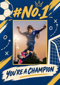 Load image into Gallery viewer, #No.1 Champion Football Photo Upload Birthday Card

