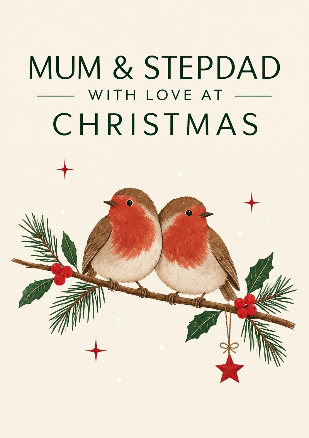 Christmas - Personalised Card — with punch holes