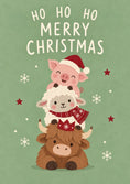 Load image into Gallery viewer, Christmas - Personalised Card — with punch holes

