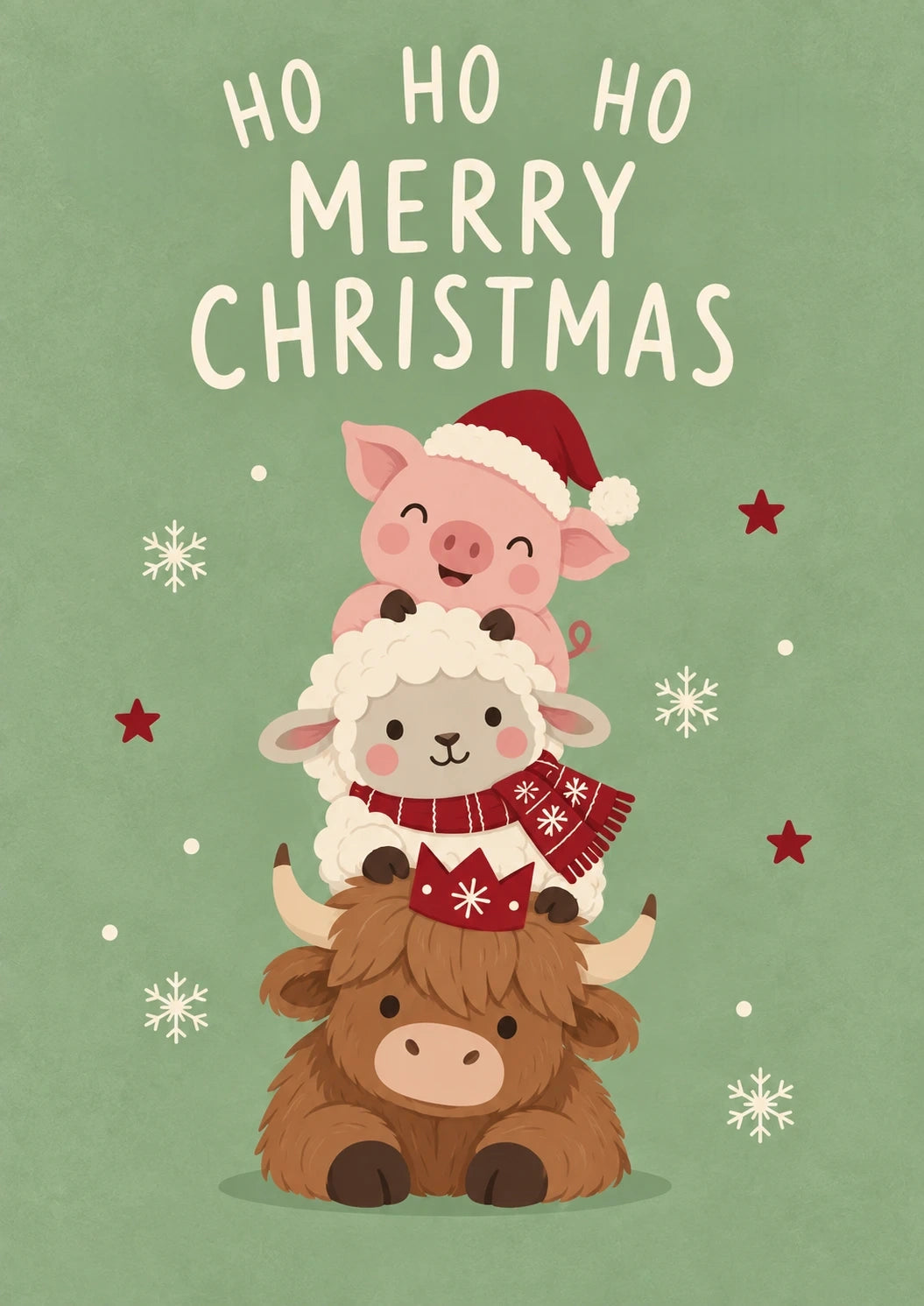 Christmas - Personalised Card — with punch holes