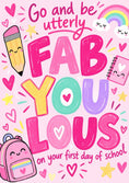 Load image into Gallery viewer, Back to school - Personalised Card — with punch holes
