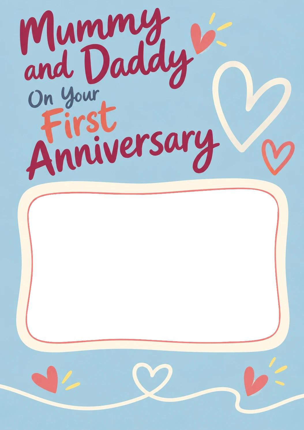 Anniversary - Personalised Card — with punch holes