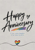 Load image into Gallery viewer, Anniversary - Personalised Card — with punch holes
