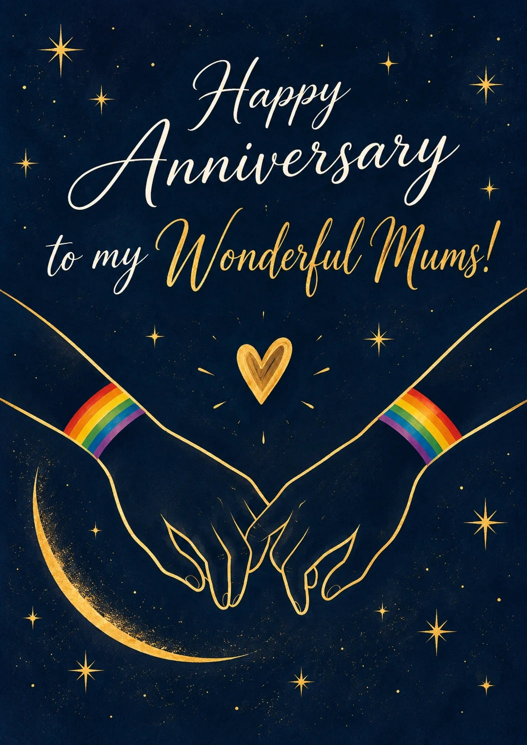 Anniversary - Personalised Card — with punch holes