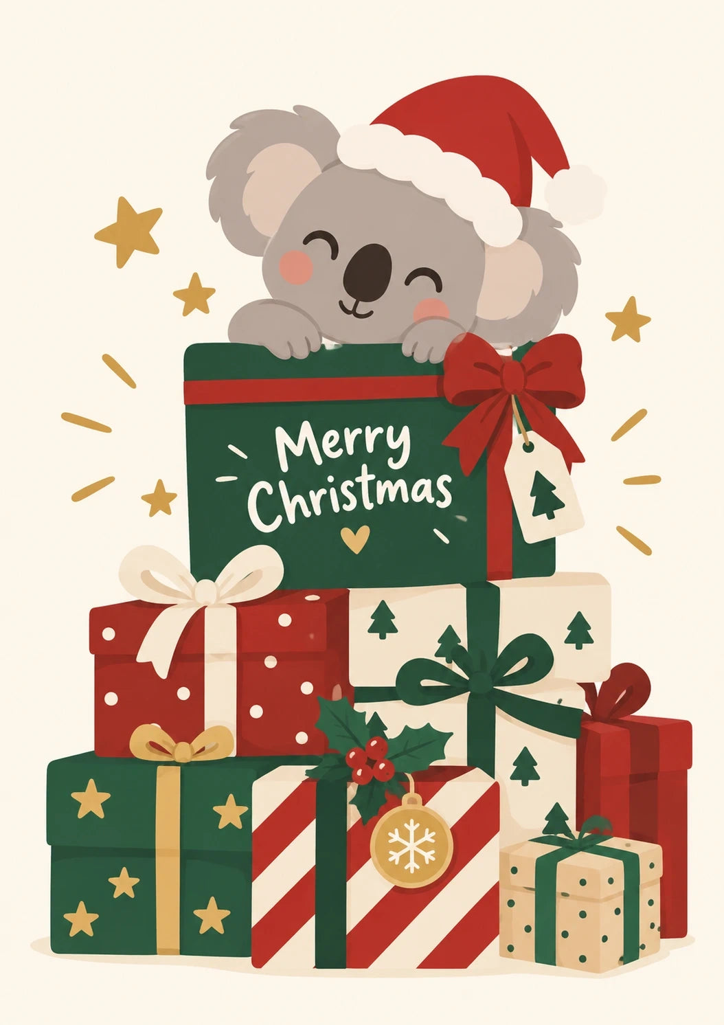 Christmas - Personalised Card — with punch holes