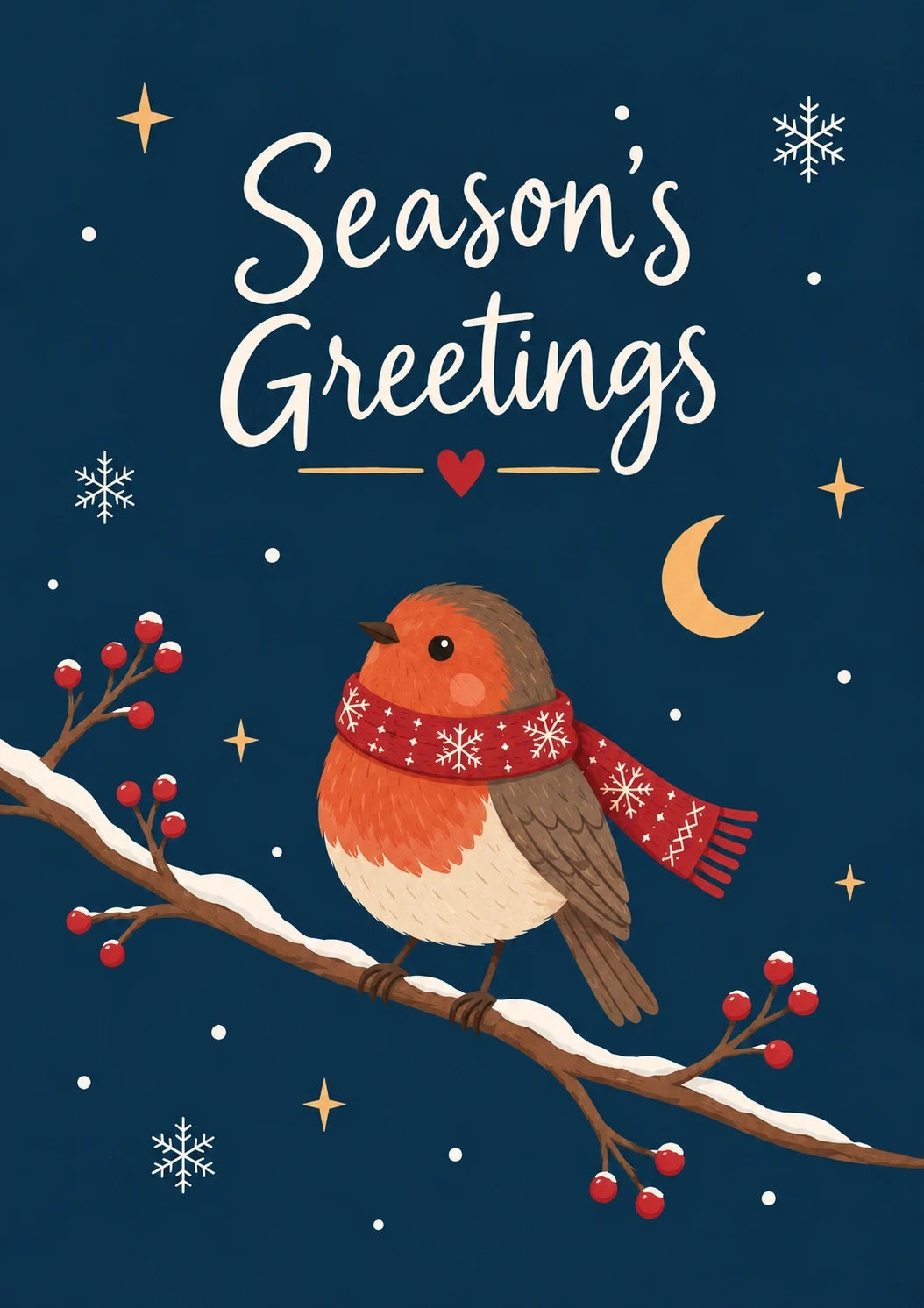 Christmas - Personalised Card — with punch holes