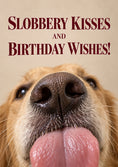 Load image into Gallery viewer, Funny Slobbery Dog Kisses and Wishes Birthday Card
