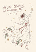 Load image into Gallery viewer, Funny Dancing Woman Since November 1st Christmas Card for Her

