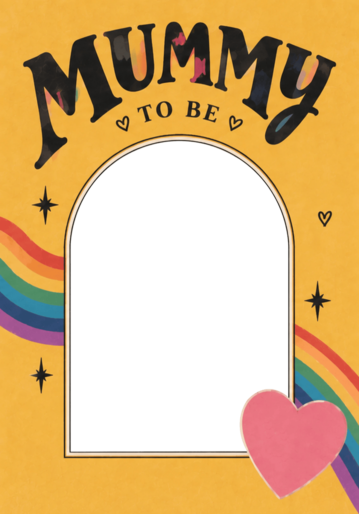 Rainbow Mummy To Be Photo Upload Birthday Card for Her