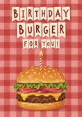 Load image into Gallery viewer, Funny Birthday Burger with Candle 19th Birthday Card
