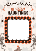 Load image into Gallery viewer, Happy Hauntings Dancing Skeletons Photo Upload Halloween Card
