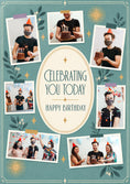 Load image into Gallery viewer, Celebrating You Today Botanical 8 Photo Upload Birthday Card
