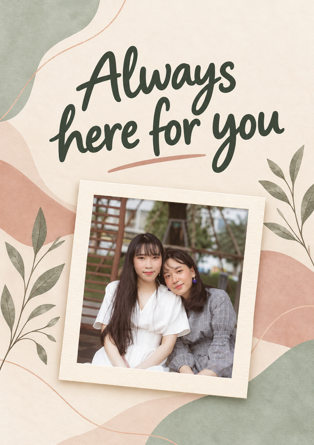 Always Here for You Photo Upload Sympathy Card for Sister In Law