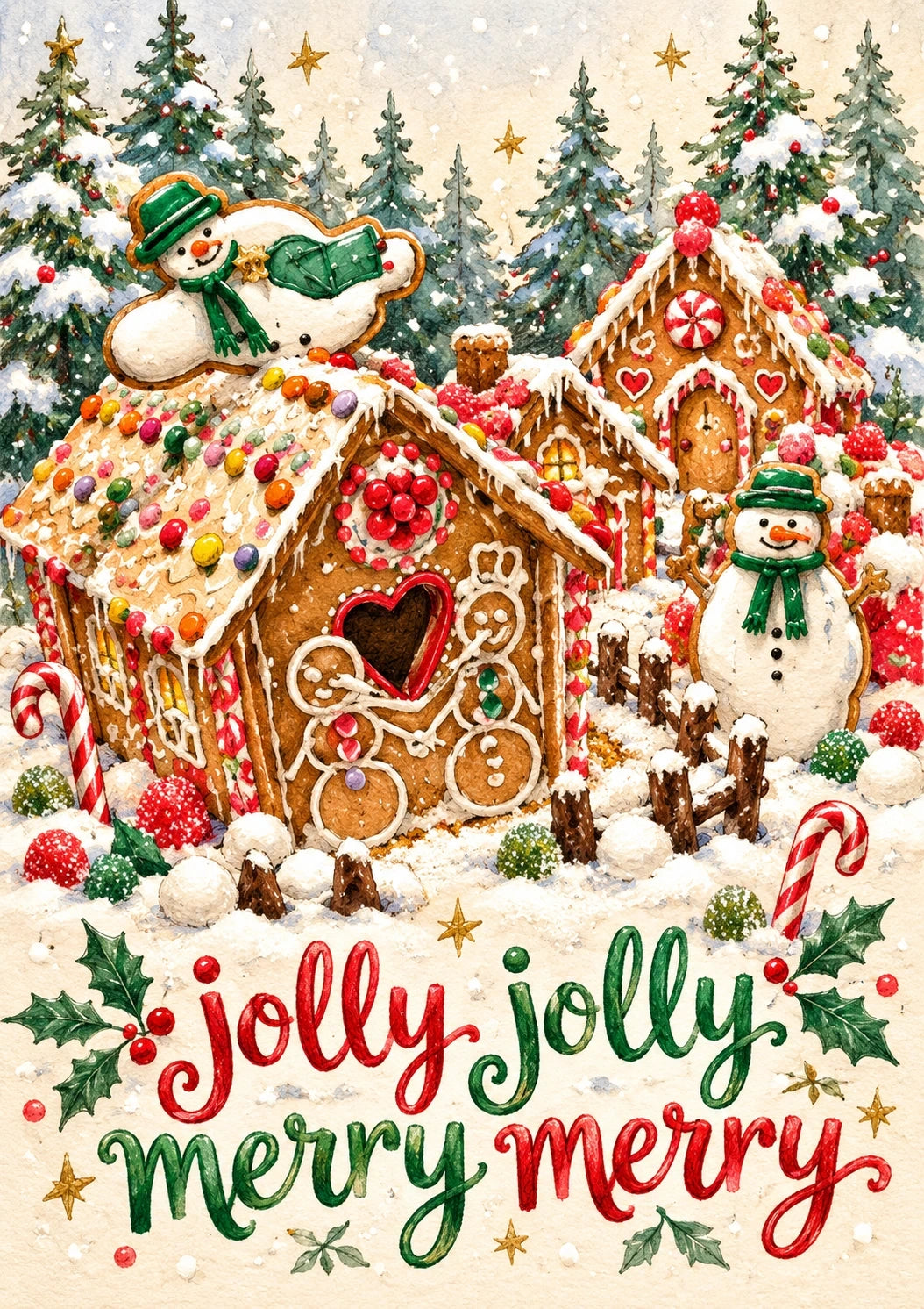 Christmas - Personalised Card — with punch holes