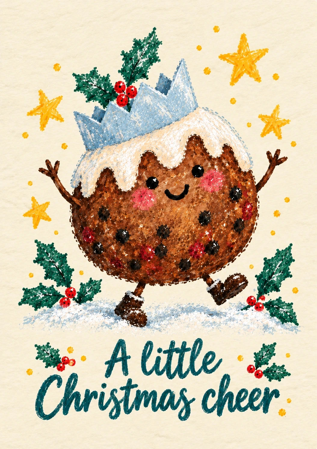 Christmas - Personalised Card — with punch holes