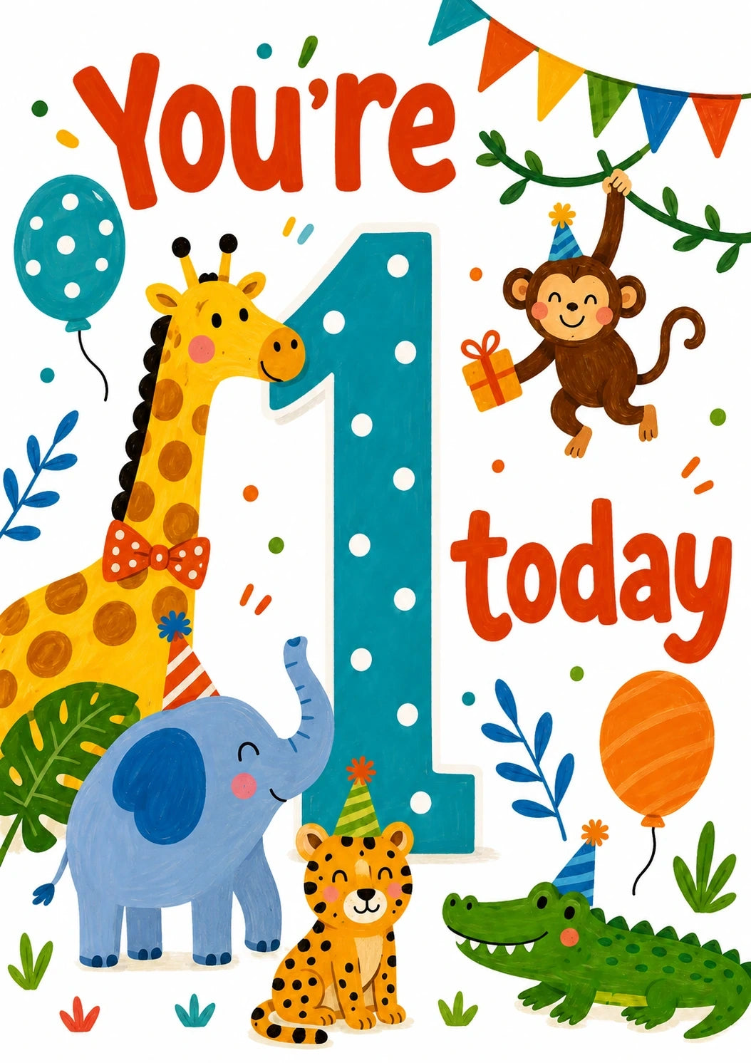 Birthdays - Personalised Card — with punch holes