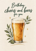 Load image into Gallery viewer, Birthday Cheers and Beers Father in Law Birthday Card for Him
