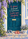 Load image into Gallery viewer, Wisteria Door 5 Years Married Anniversary Card for Him
