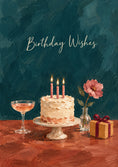 Load image into Gallery viewer, Elegant Cake and Candles Sister In Law Birthday Card for Her
